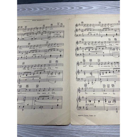 Piano Sheet Music Lover Come Back to Me from The New Moon Sigmund Romberg 1928 - Picture 5 of 5